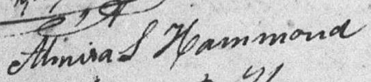 Signature d'Almira S Hammond: 1830 Signature d'Almira S Hammond: 1830