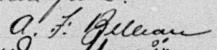 Signature de A. F. Belleau: 27 mars 1887 Signature de A. F. Belleau: 27 mars 1887