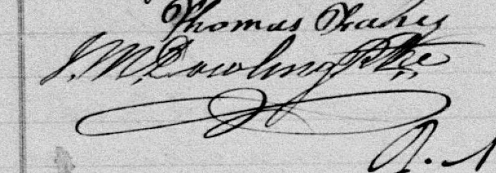 Signature de John Michael Dowling: 17 janvier 1883