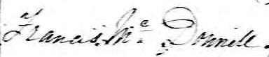 Signature de Francis McDonnell: 23 mars 1842