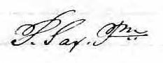 Signature de P. Sax Ptre: 25 janvier 1860 Signature de P. Sax Ptre: 25 janvier 1860