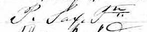 Signature de P. Sax Ptre: 28 décembre 1860 Signature de P. Sax Ptre: 28 décembre 1860