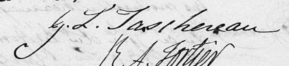 Signature de G. L. Taschereau: 9 novembre 1830 Signature de G. L. Taschereau: 9 novembre 1830