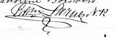 Signature de Edm Larue N.P.: premier août 1870