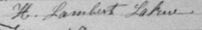 Signature d'Henriette Lambert: 14 avril 1892