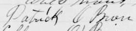 Signature de Patrick O'Brien: 20 février 1887 Signature de Patrick O'Brien: 20 février 1887