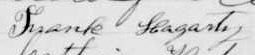 Signature de Franck Hagarty: 22 octobre 1882