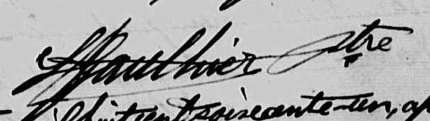 Signature de LAGauthier ptre: 5 octobre 1861