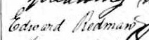 Signature de Edward Redman: 4 septembre 1867 Signature de Edward Redman: 4 septembre 1867