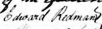Signature d'Edward Redman: 4 septembre 1867 Signature d'Edward Redman: 4 septembre 1867