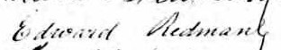Signature d'Edward Redman: 8 juillet 1867 Signature d'Edward Redman: 8 juillet 1867