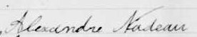 Signature d'Alexandre Nadeau: Signature d'Alexandre Nadeau: