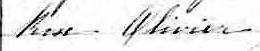 Signature de Rose Olivier: 17 avril 1855 Signature de Rose Olivier: 17 avril 1855