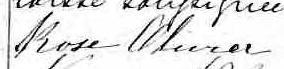 Signature de Rose Olivier: 15 avril 1875 Signature de Rose Olivier: 15 avril 1875