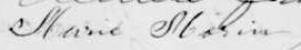 Signature de Marie Morin: 25 avril 1881 Signature de Marie Morin: 25 avril 1881