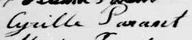 Signature de Cyrille Parant: Signature de Cyrille Parant: