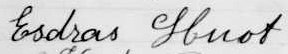 Signature de Esdras Huot: 25 décembre 1885 Signature de Esdras Huot: 25 décembre 1885