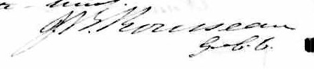 Signature de J. B. Rousseau: 14 août 1868 Signature de J. B. Rousseau: 14 août 1868