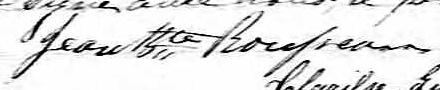 Signature de Jean Bte Rousseau: 6 septembre 1847 Signature de Jean Bte Rousseau: 6 septembre 1847