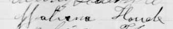 Signature de Malvina Houde: 23 mai 1882 Signature de Malvina Houde: 23 mai 1882