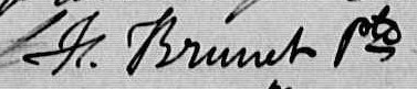 Signature de F. Brunet ptre: 23 août 1867
