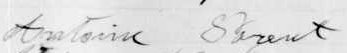 Signature d'Antoine Parent: 12 octobre 1886 Signature d'Antoine Parent: 12 octobre 1886