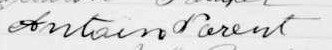 Signature d'Antoine Parent: 22 janvier 1905 Signature d'Antoine Parent: 22 janvier 1905