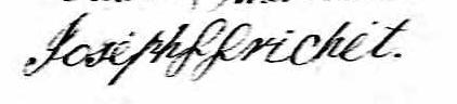 Signature de Josephf Frichet: 26 juin 1824