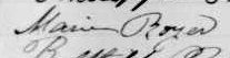 Signature de Marie Royer: 14 mai 1888 Signature de Marie Royer: 14 mai 1888