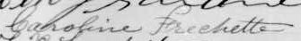 Signature de Caroline Frechette: 25 août 1888 Signature de Caroline Frechette: 25 août 1888