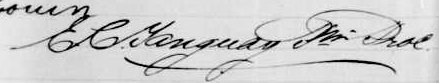 Signature d'E C Tanguay: 13 juillet 1890 Signature d'E C Tanguay: 13 juillet 1890
