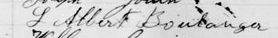 Signature de L Albert Boulanger: 14 juillet 1890 Signature de L Albert Boulanger: 14 juillet 1890