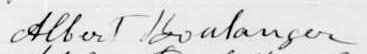 Signature d'Albert Boulanger: 3 août 1900 Signature d'Albert Boulanger: 3 août 1900