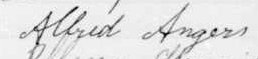 Signature d'Alfred Angers: 6 février 1898 Signature d'Alfred Angers: 6 février 1898