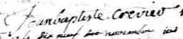 Signature de Jean Baptiste Crevier: 17 novembre 1760 Signature de Jean Baptiste Crevier: 17 novembre 1760