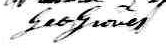 Signature de Geo Groves: 19 juin 1860 Signature de Geo Groves: 19 juin 1860