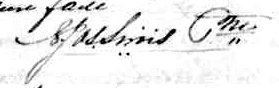 Signature de Jos Sirois, ptre: 25 janvier 1876 Signature de Jos Sirois, ptre: 25 janvier 1876