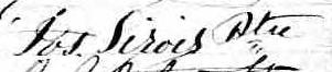 Signature de Jos. Sirois Ptre: 28 avril 1870 Signature de Jos. Sirois Ptre: 28 avril 1870