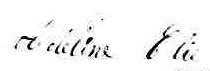 Signature d'Adéline Elie: 15 novembre 1853 Signature d'Adéline Elie: 15 novembre 1853