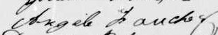 Signature d'Angèle Faucher: 6 août 1893 Signature d'Angèle Faucher: 6 août 1893