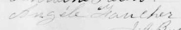 Signature d'Angèle Faucher: 20 avril 1909 Signature d'Angèle Faucher: 20 avril 1909