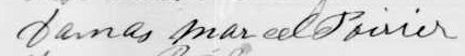 Signature de Damas Marcel Poirier: 8 novembre 1893 Signature de Damas Marcel Poirier: 8 novembre 1893