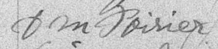 Signature de D M Poirier: 11 octobre 1895 Signature de D M Poirier: 11 octobre 1895