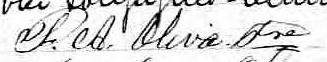 Signature de F. A. Oliva Ptre: 30 juin 1873 Signature de F. A. Oliva Ptre: 30 juin 1873