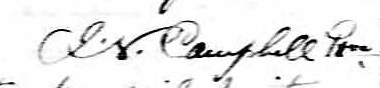 Signature de J.N. Campbell Ptre: 3 septembre 1851 Signature de J.N. Campbell Ptre: 3 septembre 1851