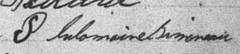 Signature de Philomène Simoneau: 11 juin 1894 Signature de Philomène Simoneau: 11 juin 1894