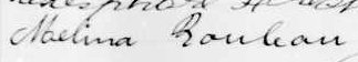 Signature de Melina Rouleau: 10 avril 1899 Signature de Melina Rouleau: 10 avril 1899