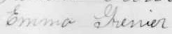 Signature d'Emma Grenier: 7 juin 1909