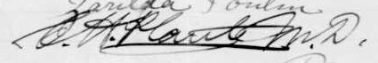Signature de C. H. Plante M.D.: 18 juillet 1902 Signature de C. H. Plante M.D.: 18 juillet 1902