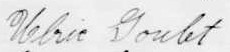 Signature d'Ulric Goulet: 6 mars 1905 Signature d'Ulric Goulet: 6 mars 1905